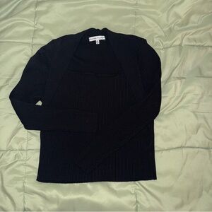 Celebrity Pink Black Ribbed Cardigan